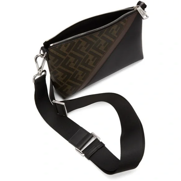 Fendi Black and Brown Forever Fendi Camera Bag - Picture 1 of 16